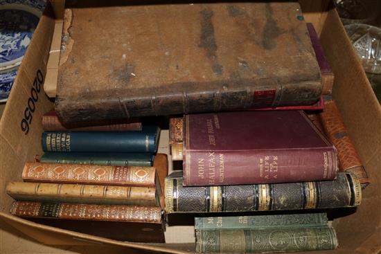Mollard (J), The Art of Cookery, 1801, Family Bible, 1770 (illustrated) and various leather-bound and other books(-)
